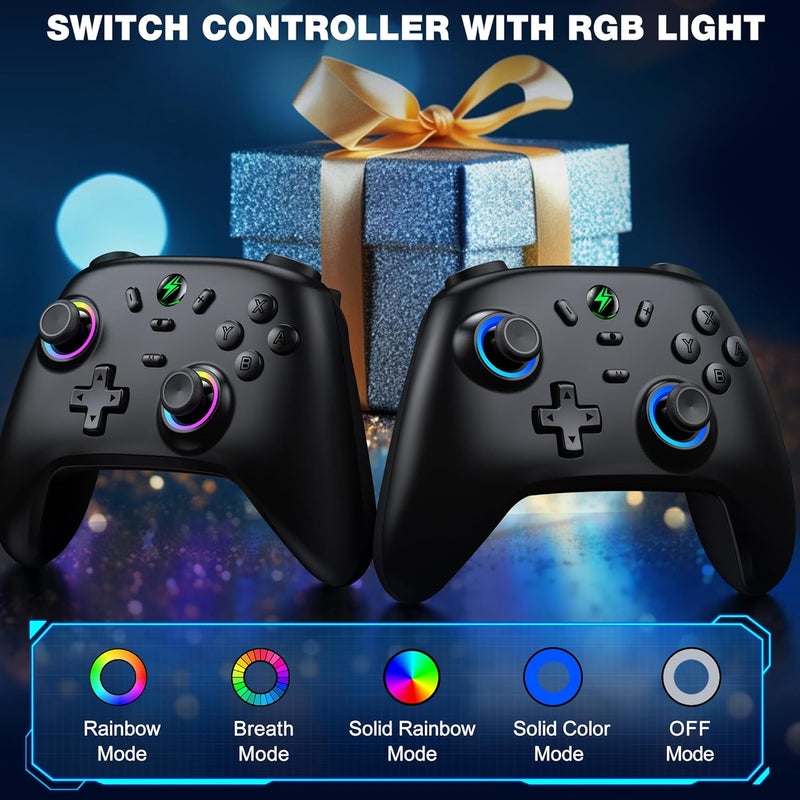 Svetaecho Wireless Switch 2 Pro Controller for Nintendo Switch Controller/Lite/OLED, Hall Effect Joysticks-LED Wireless iOS/Android Remote/Programmable Nintendo Switch Accessories Interactive Gaming Figures - Image 2